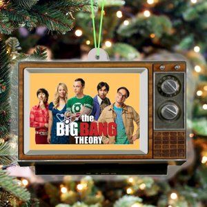 The Big Bang Theory Show TV Set Retro Christmas Tree Holiday Ornament NEW